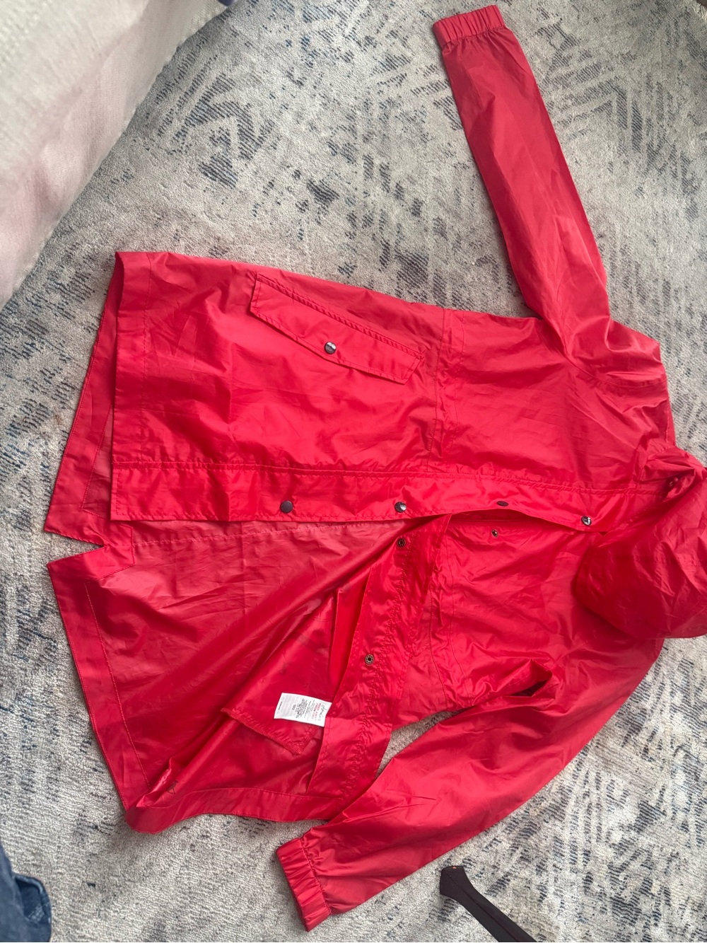 Joules Red Hooded Trench Coat - Picture 12 of 16